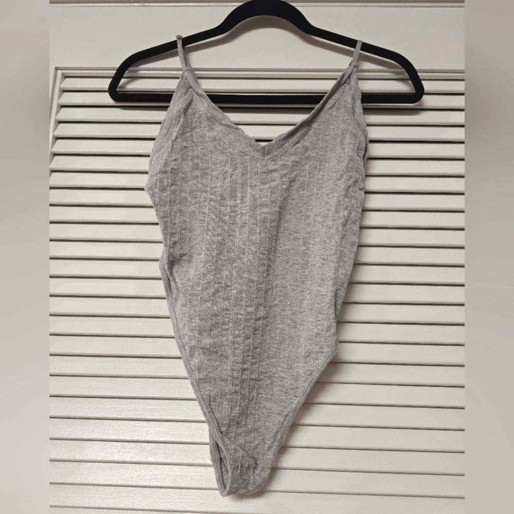 Forever 21 - Grey Sleeveless Bodysuit With Adjustable Straps